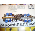 Flexi8 hair clips x-small to medium various coloured beads with small celtic knot